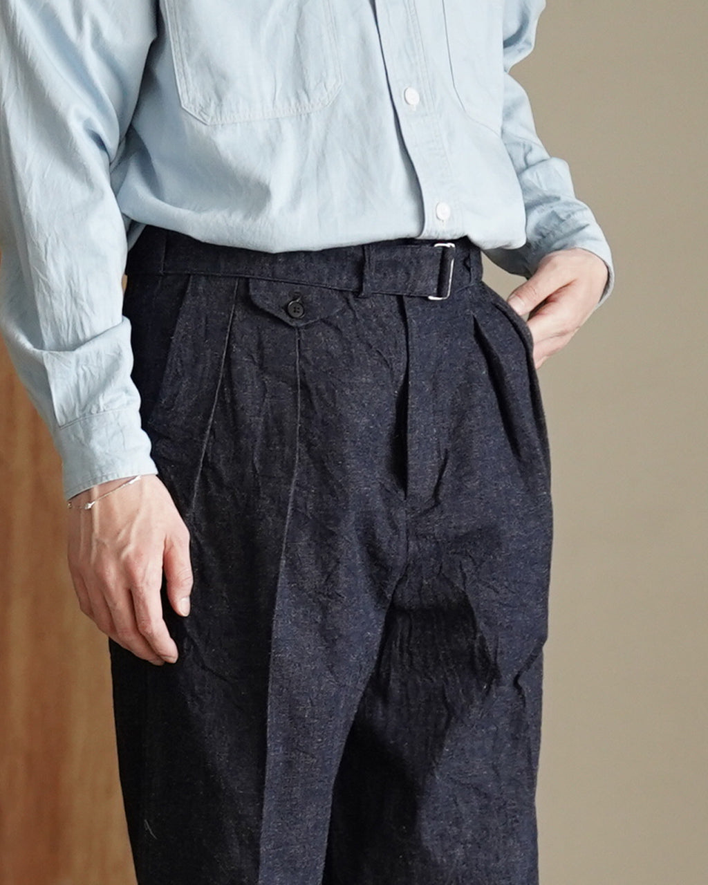 Cotton Linen Denim Riviera Trousers KS26SPT28