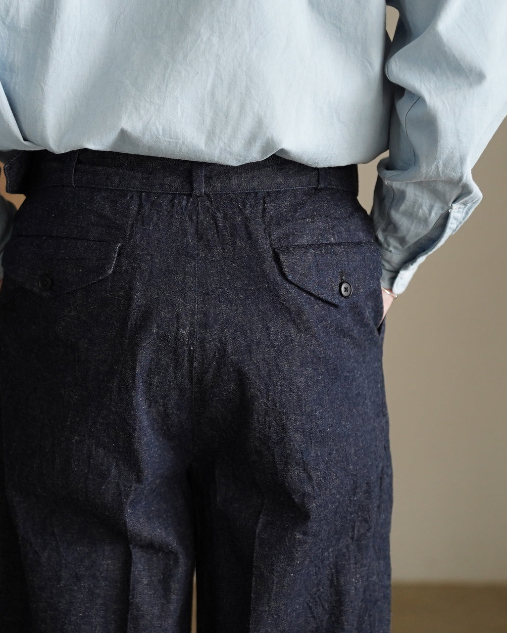 Cotton Linen Denim Riviera Trousers KS26SPT28