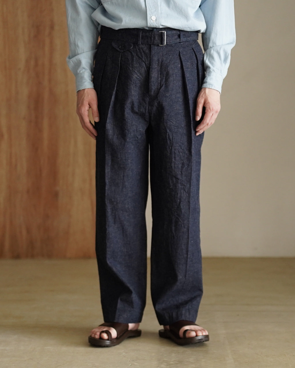 Cotton Linen Denim Riviera Trousers KS26SPT28