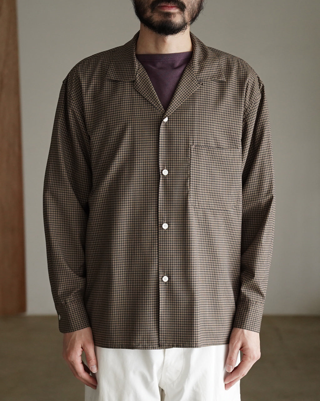 Summer Wool Open Collar Shirt KS26SSH01