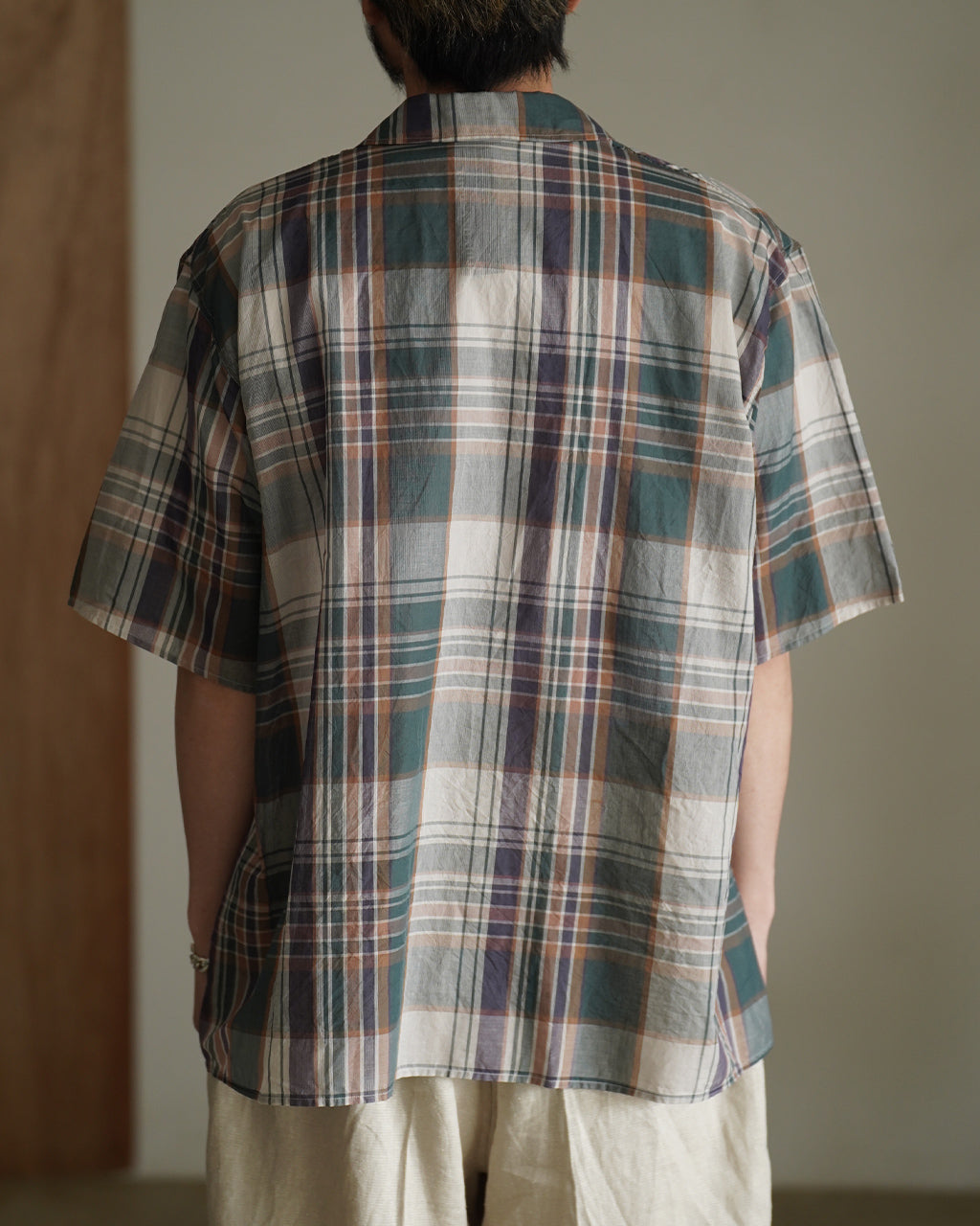 Gauze Plaid Pullover SS Shirt KS26SSH16