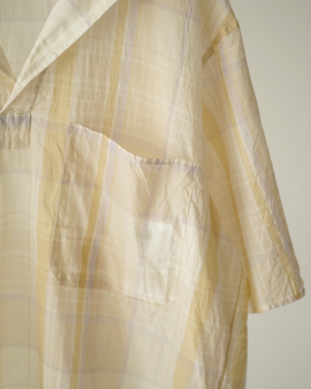 Gauze Plaid Pullover SS Shirt KS26SSH16