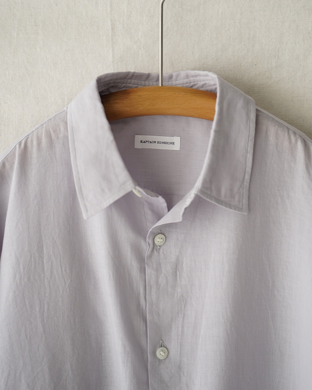 KAPTAIN SUNSHINE Plain SS Shirt コットンシルク 半袖シャツ レギュラーカラー|Crouka(クローカ)