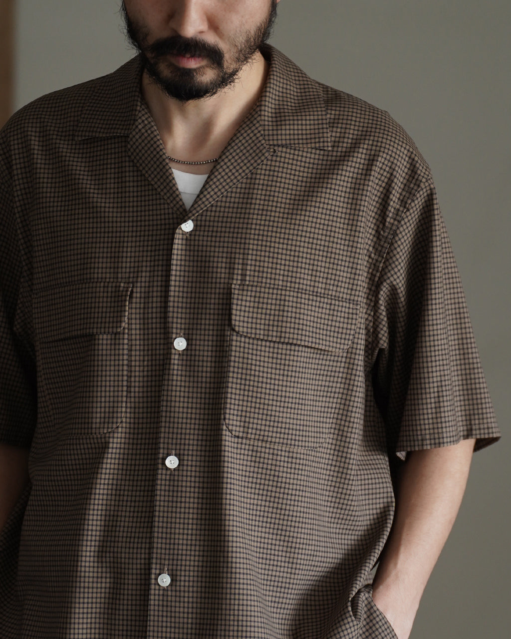 Summer Wool Open Collar SS Shirt KS26SSH02