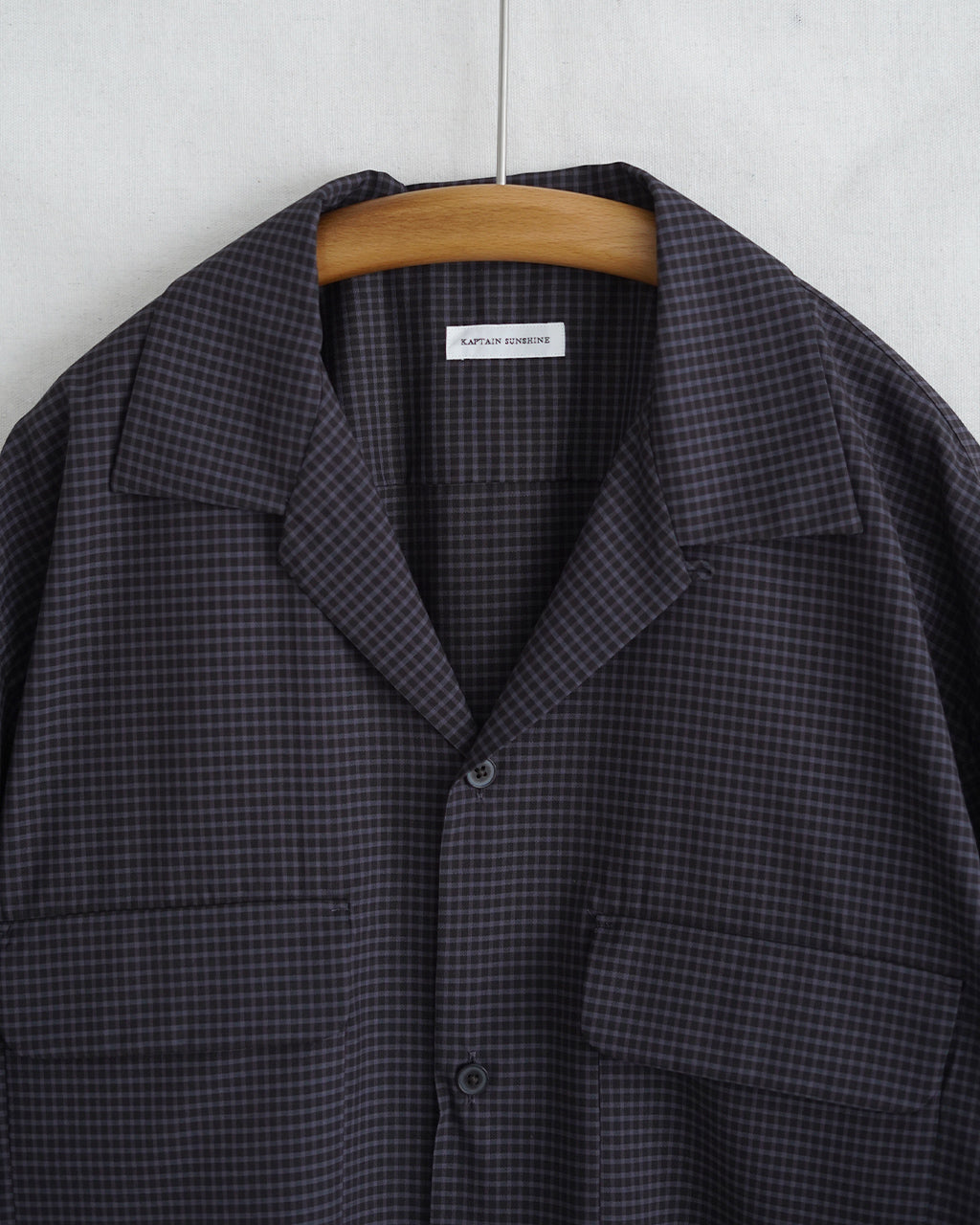 KAPTAIN SUNSHINE Summer Wool Open Collar SS Shirt シャツ ウール チェック|Crouka(クローカ)