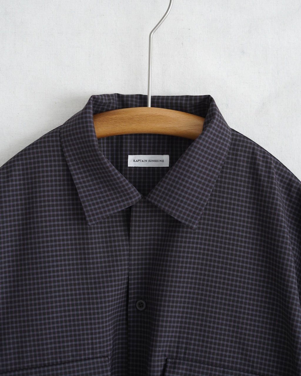 KAPTAIN SUNSHINE Summer Wool Open Collar SS Shirt シャツ ウール チェック|Crouka(クローカ)