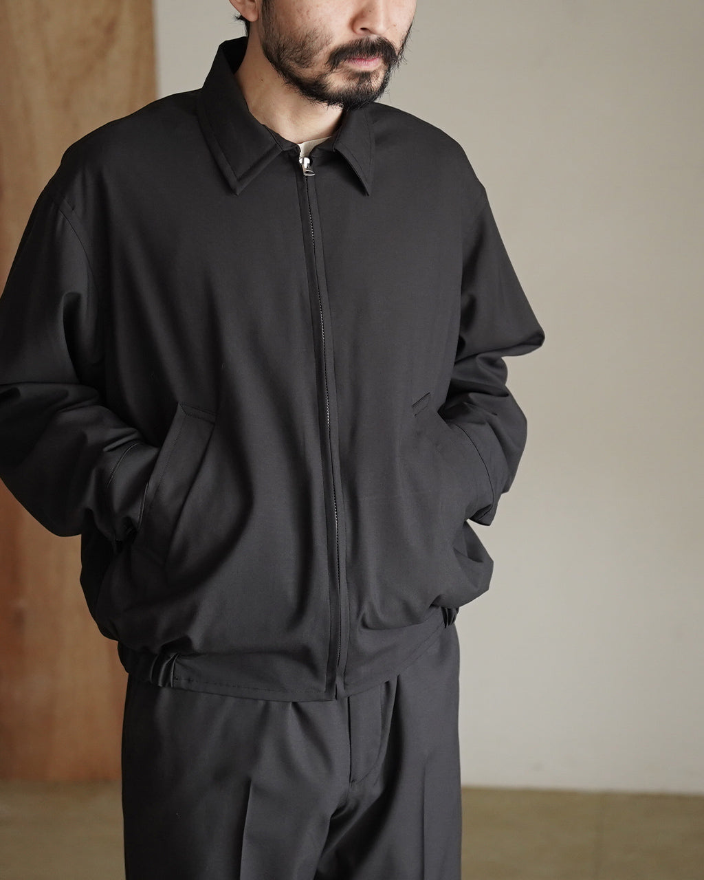Wool Poplin Zip Blouson KS26SJK09