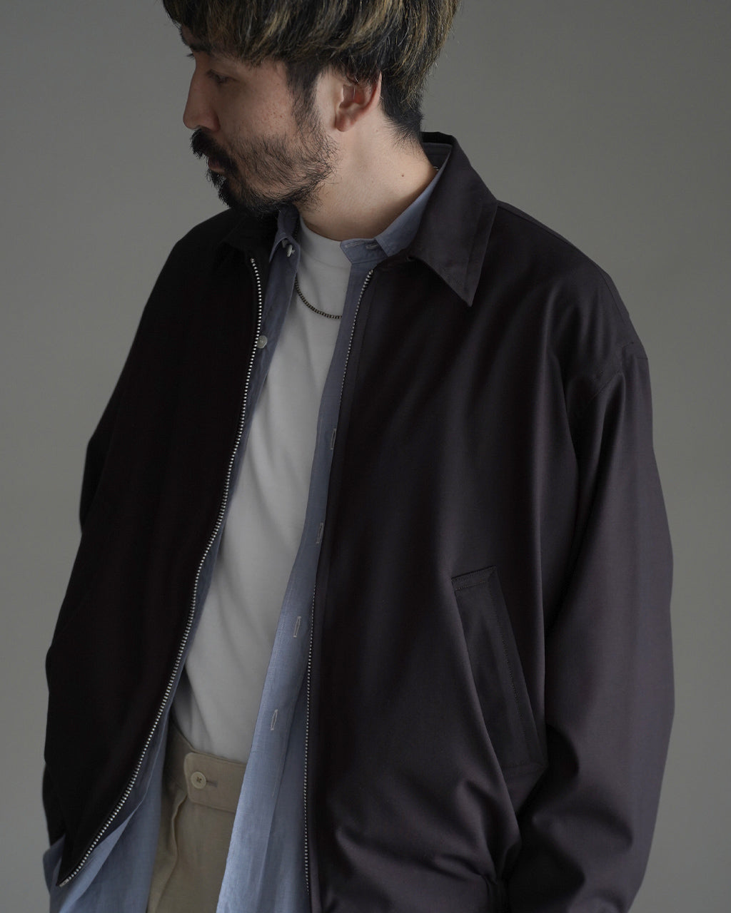 Wool Poplin Zip Blouson KS26SJK09