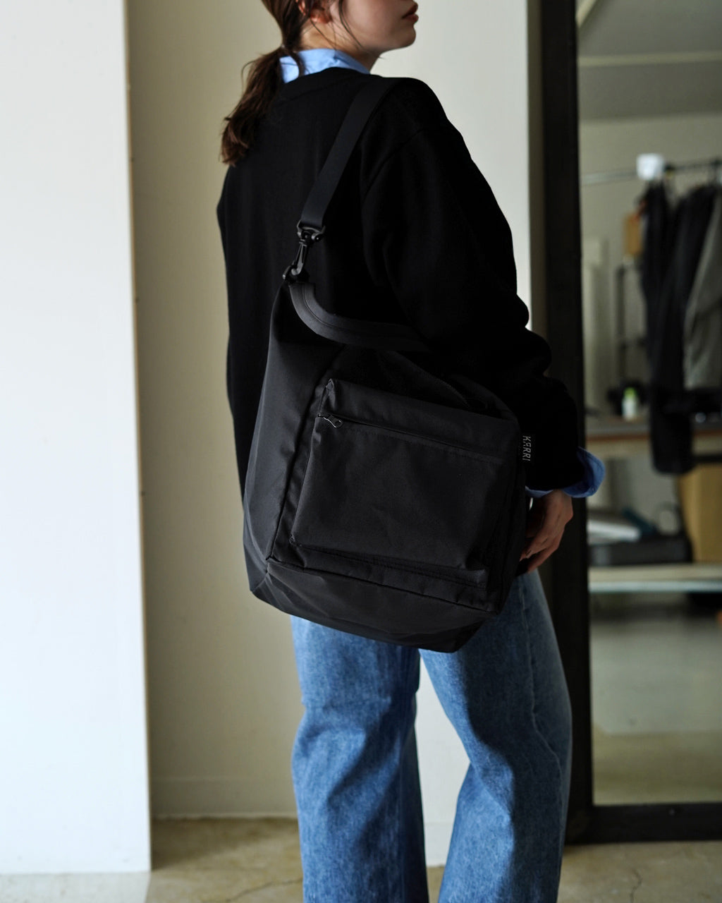 RECYCLED CORDURA POLYESTER 2WAY SHOULDER【M】 K008-M-BL