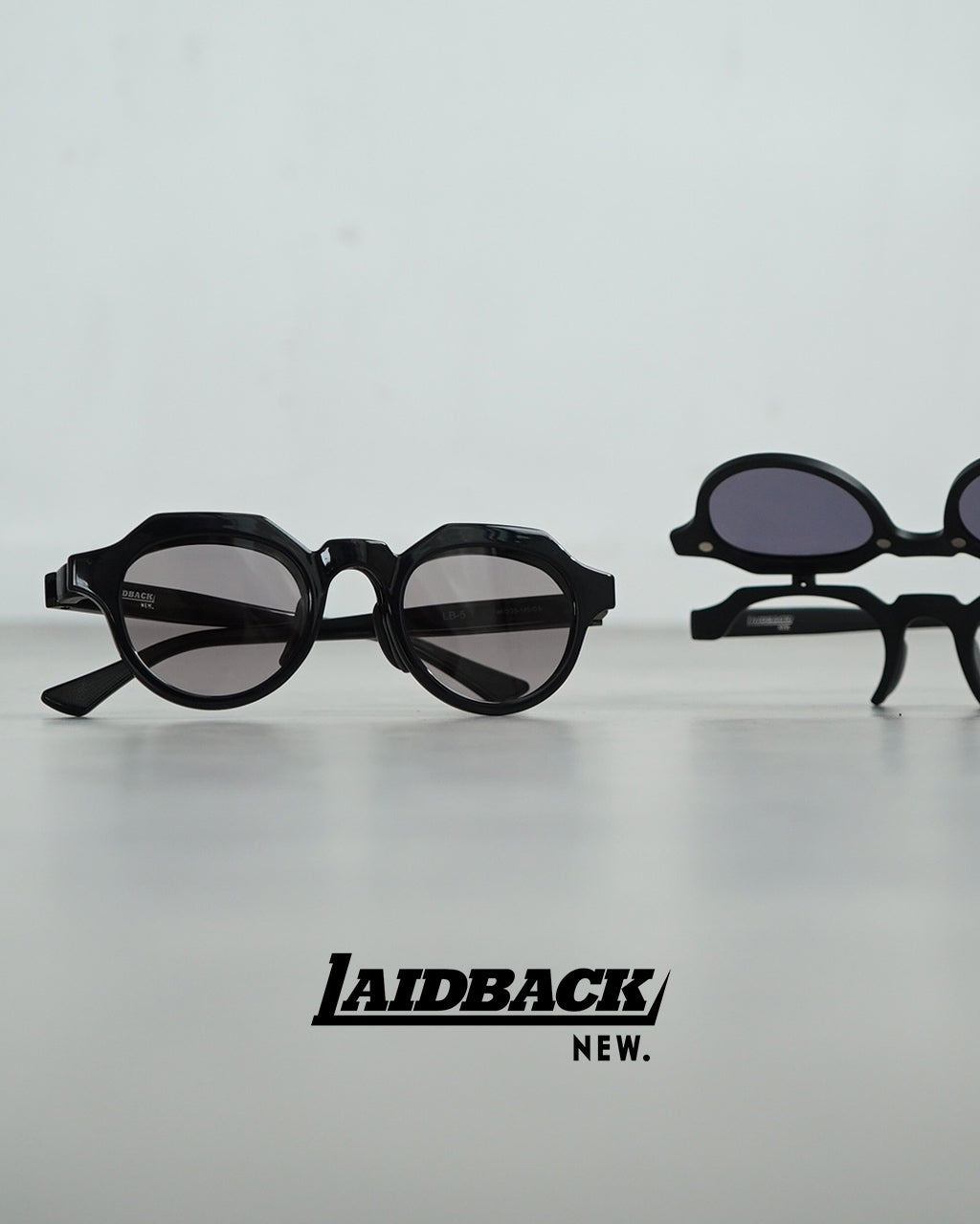 LAIDBACK by NEW. 레이드 백 바이 뉴 크라운 팬트 플립 업 선글라스 안경 다테 안경 컬러 렌즈 LB-5【쿠폰 대상외】【무료우송】