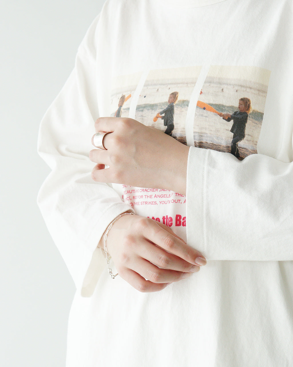 Le Melange × JHANKSON ルメランジュ × ジャンクソン プリント ロングTシャツ PRINT TEE 長袖 カットソー ルメランジェ フォトプリント コットン天竺 8511010【送料無料】