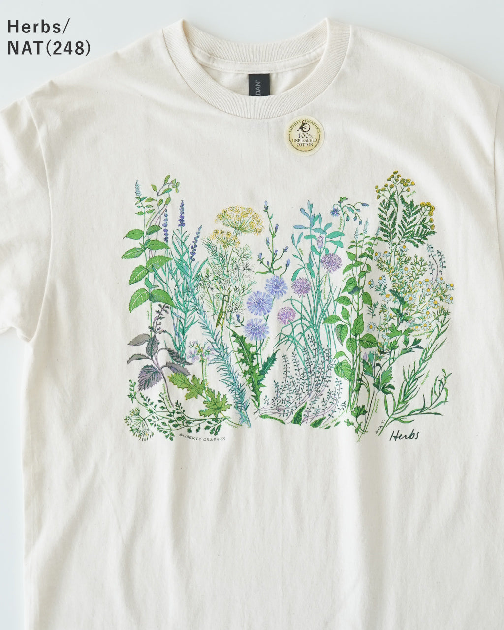 LIBERTY GRAPHICS リバティーグラフィックス 半袖Tシャツ グラフィックT クルーネック 天文学 宇宙 自然 植物 花 コットン 丸胴 カットソー