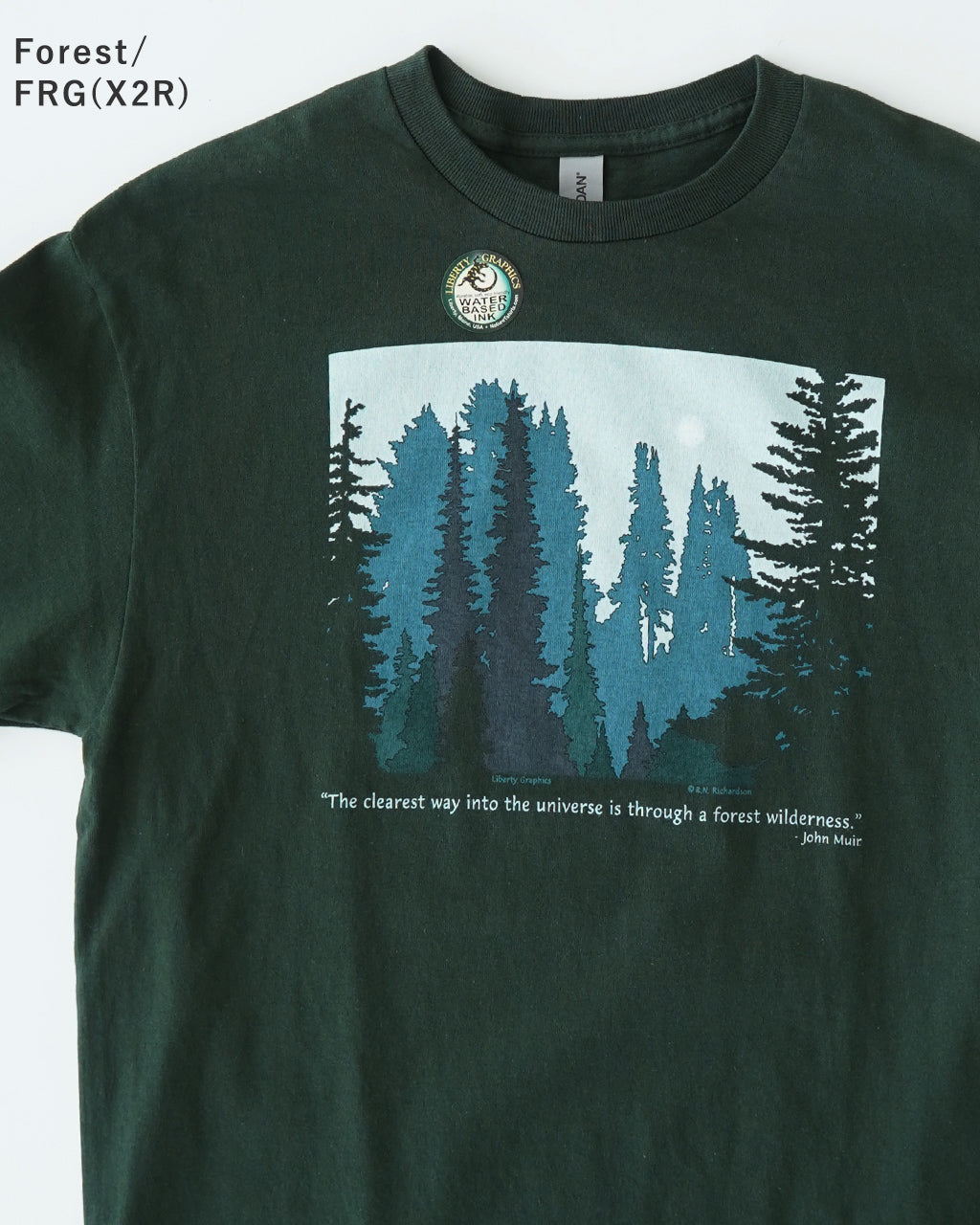 LIBERTY GRAPHICS リバティーグラフィックス 半袖Tシャツ グラフィックT クルーネック 天文学 宇宙 自然 植物 花 コットン 丸胴 カットソー