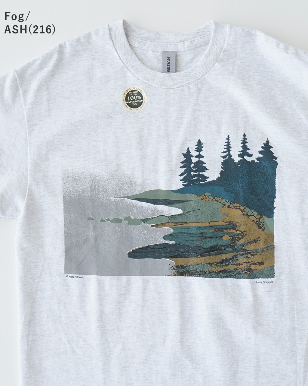 LIBERTY GRAPHICS リバティーグラフィックス 半袖Tシャツ グラフィックT クルーネック 天文学 宇宙 自然 植物 花 コットン 丸胴 カットソー