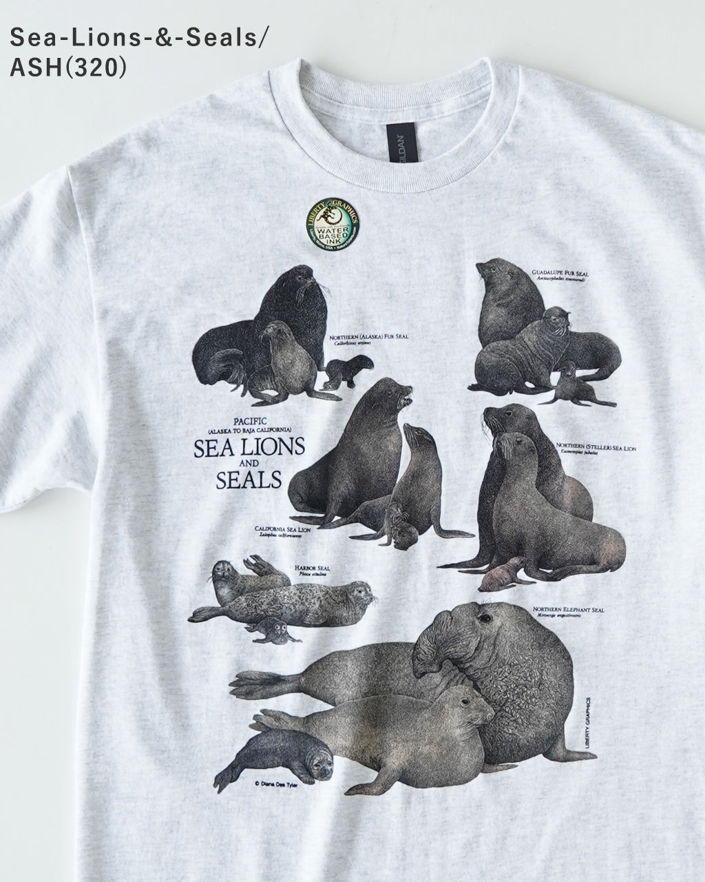 LIBERTY GRAPHICS リバティーグラフィックス 半袖Tシャツ グラフィックT クルーネック 動物 アニマル 恐竜 コットン 丸胴 カットソー