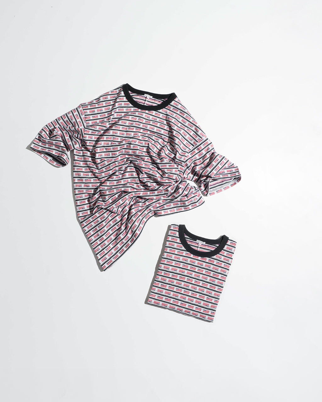 【アウトレット!30%OFF】Luvourdays ラブアワーデイズ 半袖Tシャツ USフラッグ ジャカード US FLAG JQ LV-CT5106 アメリカンフラッグ