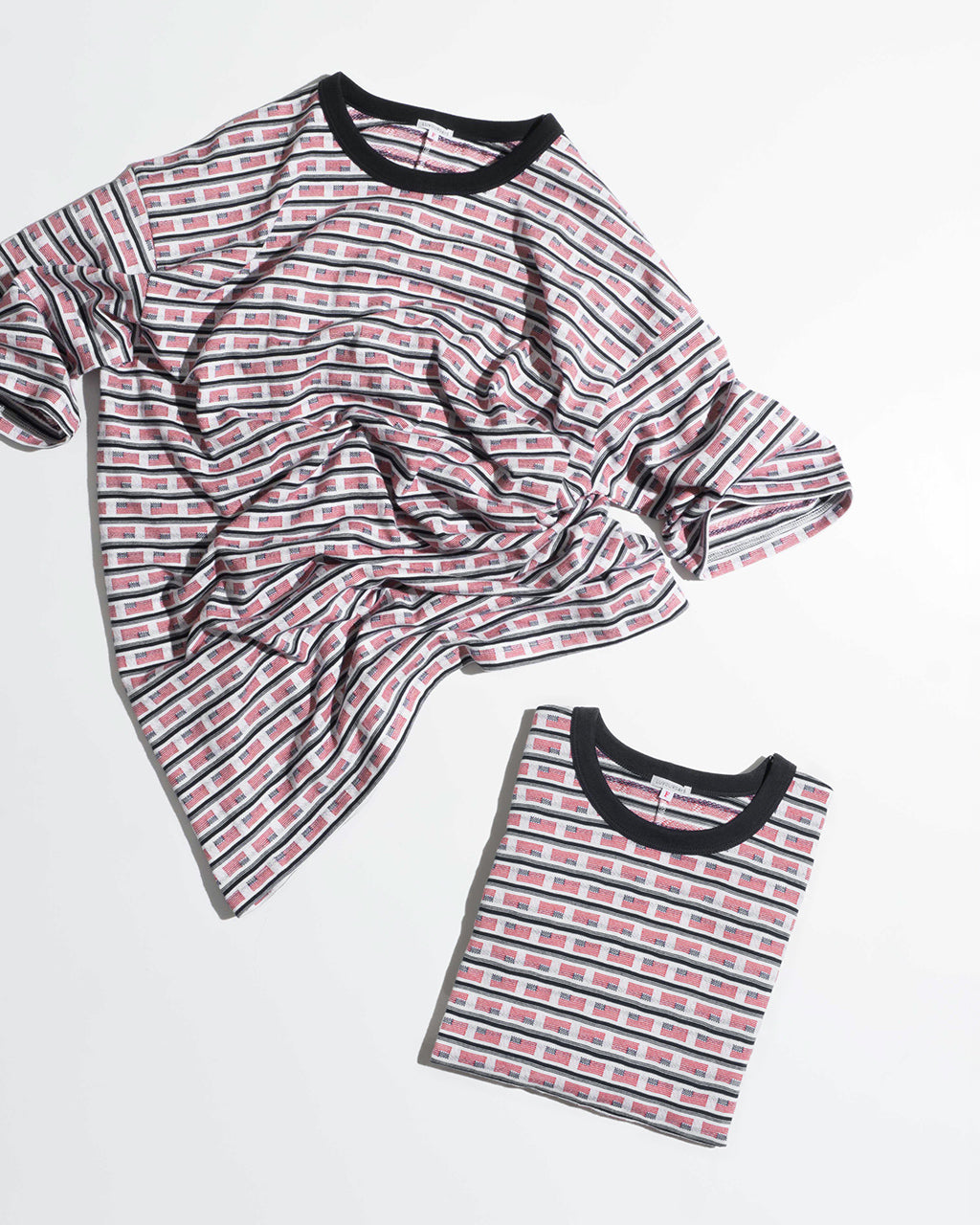 【アウトレット!30%OFF】Luvourdays ラブアワーデイズ 半袖Tシャツ USフラッグ ジャカード US FLAG JQ LV-CT5106 アメリカンフラッグ