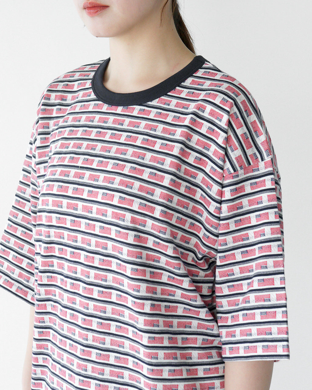 Luvourdays ラブアワーデイズ 半袖Tシャツ USフラッグ ジャカード US FLAG JQ LV-CT5106 アメリカンフラッグ【送料無料】