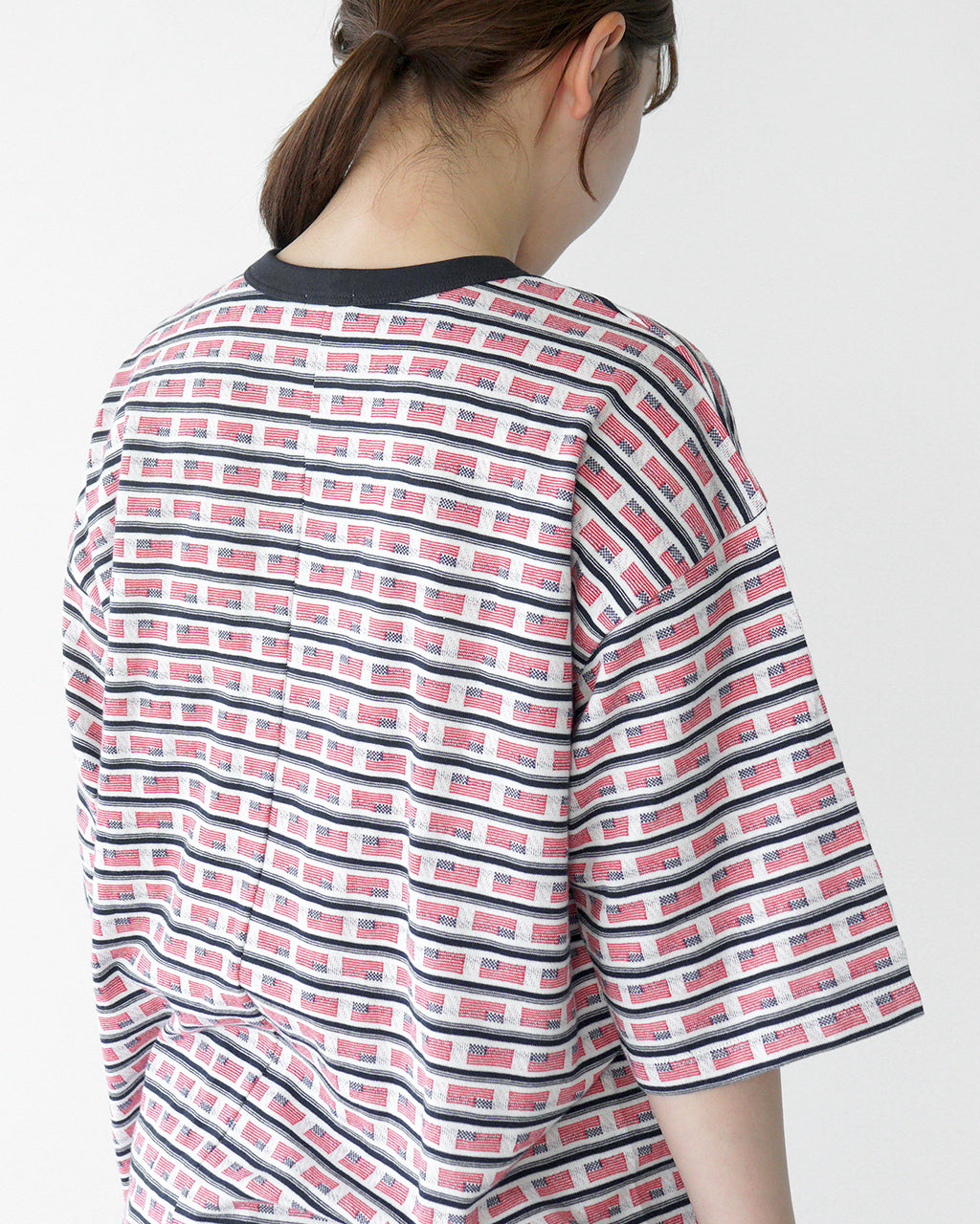 Luvourdays ラブアワーデイズ 半袖Tシャツ USフラッグ ジャカード US FLAG JQ LV-CT5106 アメリカンフラッグ【送料無料】