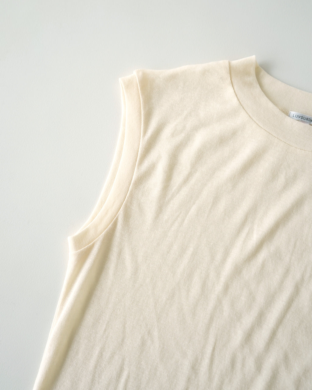 【SALE!30%OFF】Luvourdays ラブアワーデイズ ノースリーブ フレンチスリーブ トップス シアーハイツイストフライス Tシャツ カットソー クルーネック レイヤード LV-CT5112