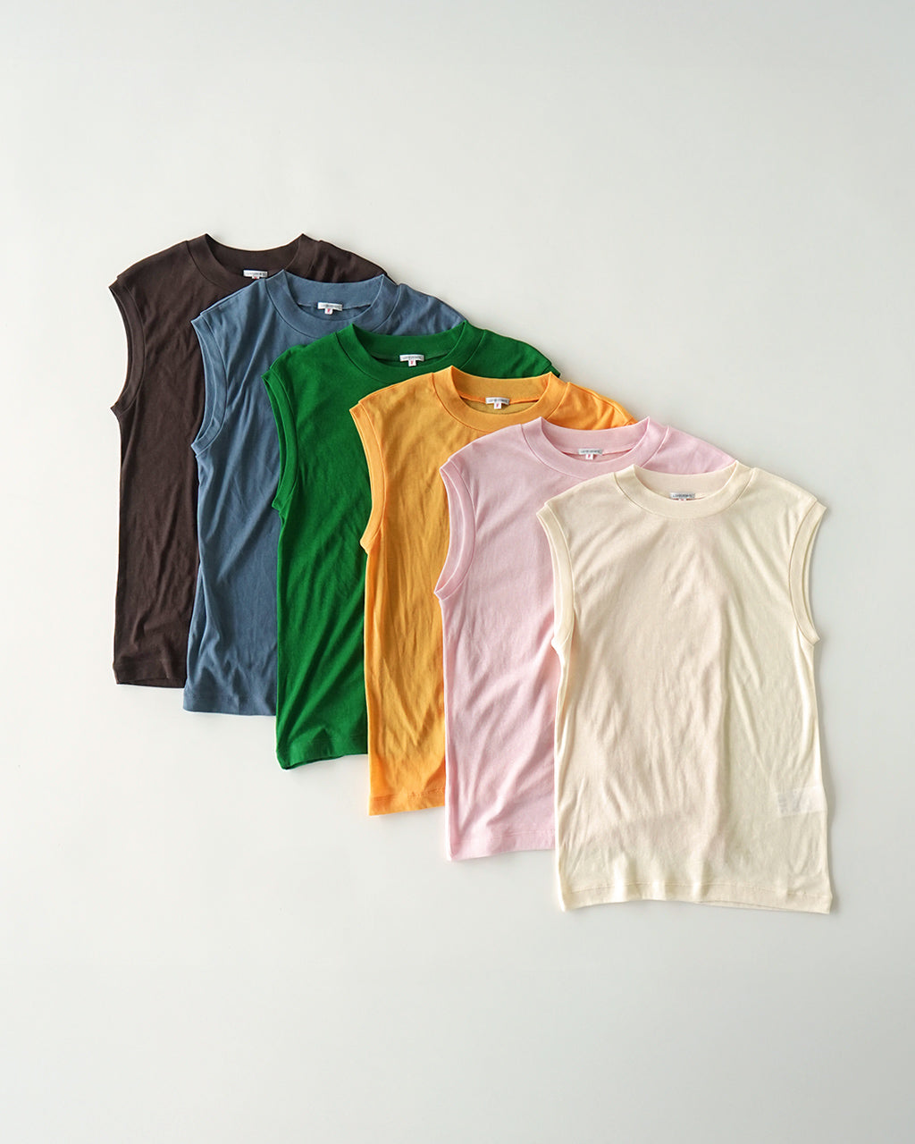 【SALE!30%OFF】Luvourdays ラブアワーデイズ ノースリーブ フレンチスリーブ トップス シアーハイツイストフライス Tシャツ カットソー クルーネック レイヤード LV-CT5112