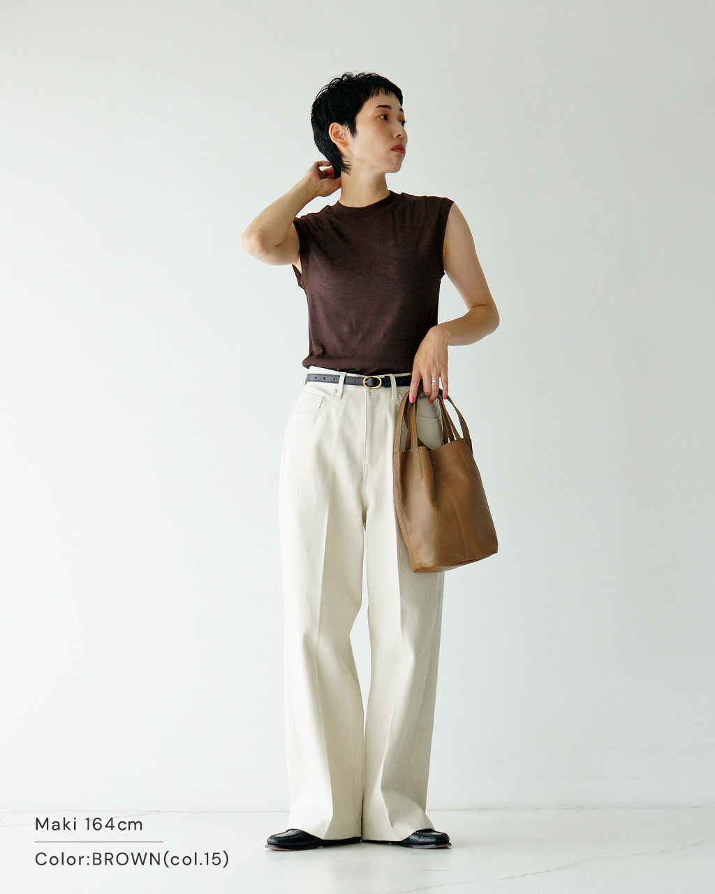 【SALE!30%OFF】Luvourdays ラブアワーデイズ ノースリーブ フレンチスリーブ トップス シアーハイツイストフライス Tシャツ カットソー クルーネック レイヤード LV-CT5112
