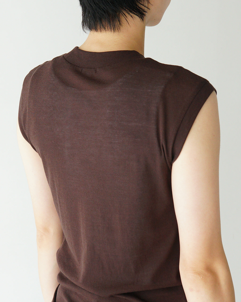 【SALE!30%OFF】Luvourdays ラブアワーデイズ ノースリーブ フレンチスリーブ トップス シアーハイツイストフライス Tシャツ カットソー クルーネック レイヤード LV-CT5112