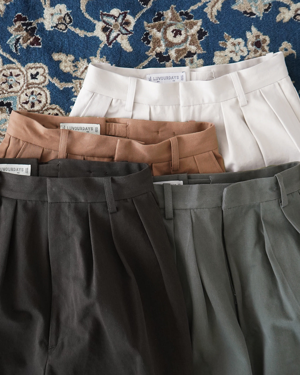 NEW 逆グルカ PANTS 3タック ワイドパンツ チノパンツ タックパンツ フルレングス ボトムス LV-PT4301