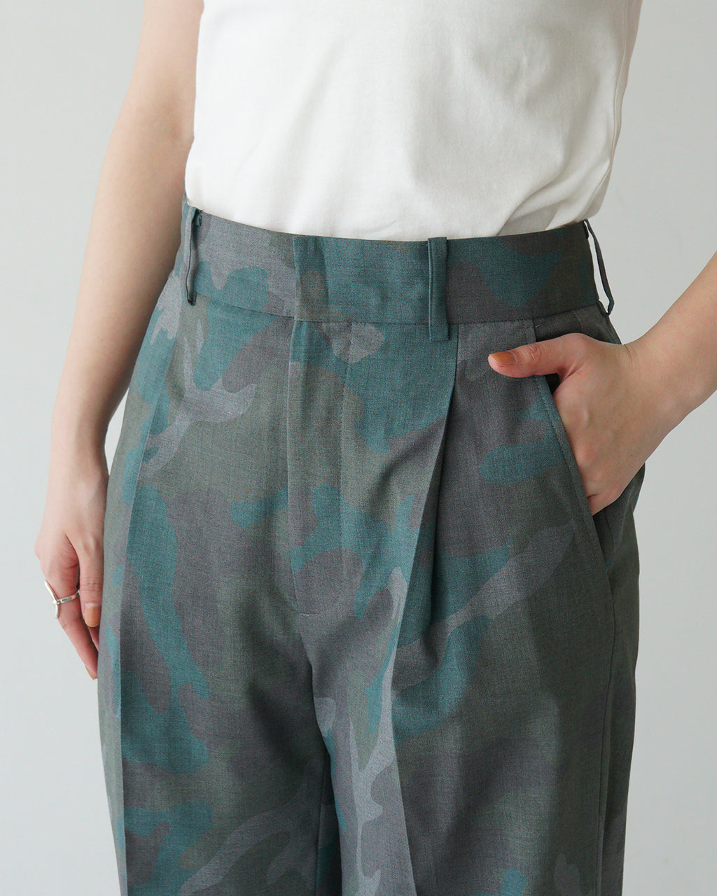 【SALE!20%OFF】迷彩 カモフラージュ柄 スラックス パンツ DAY Slacks USアーミーモカ フルレングス ミリタリー LV-PT5102