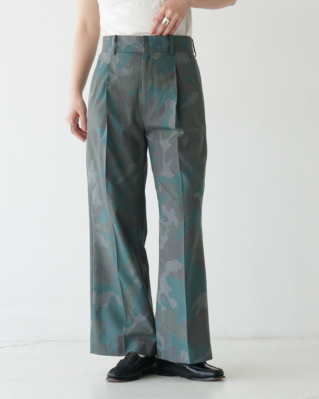 【SALE!20%OFF】迷彩 カモフラージュ柄 スラックス パンツ DAY Slacks USアーミーモカ フルレングス ミリタリー LV-PT5102