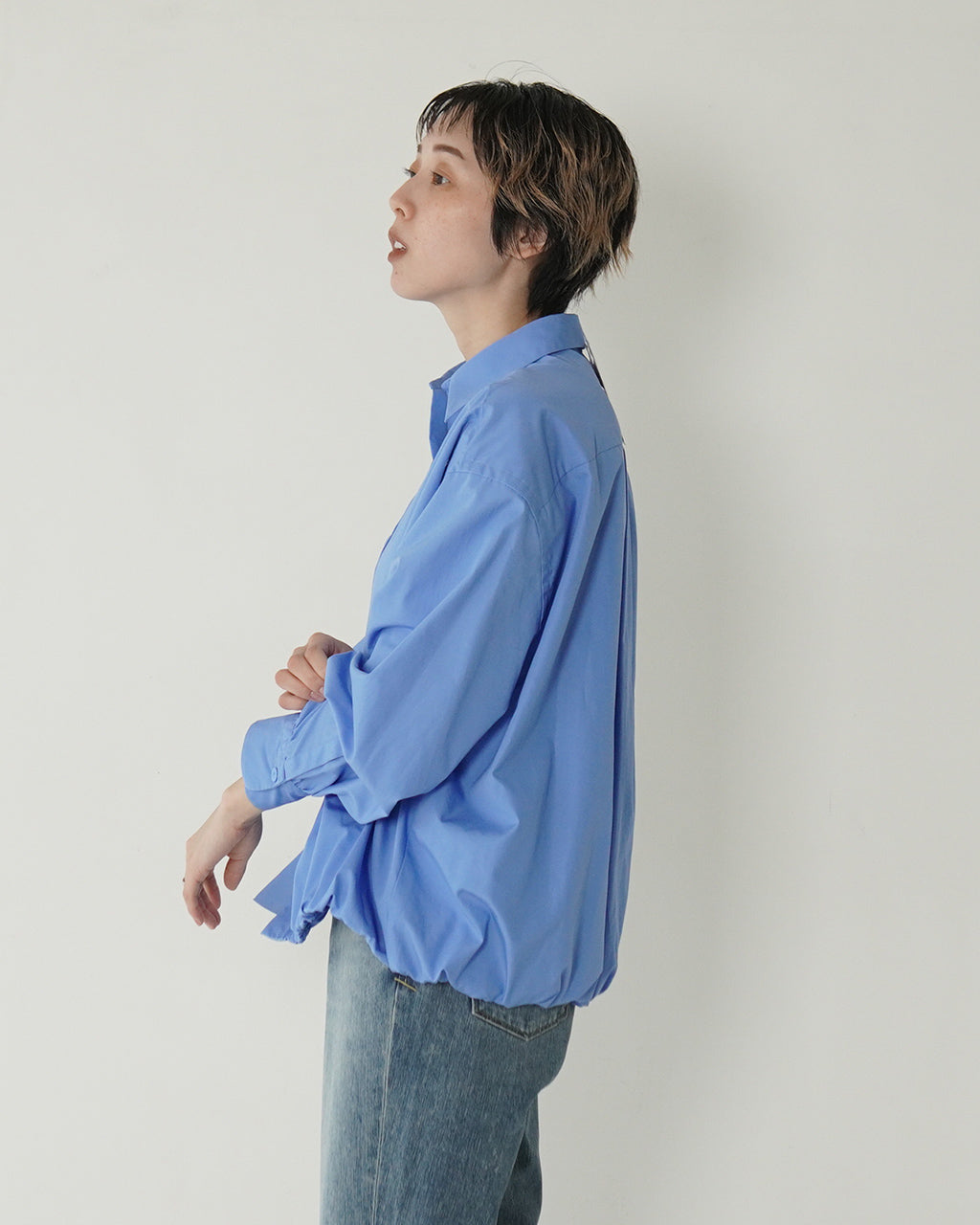 【SALE!40%OFF】 バルーン シャツ Balloon Shirts ブロード生地 長袖 レギュラーカラー LV-SH5108