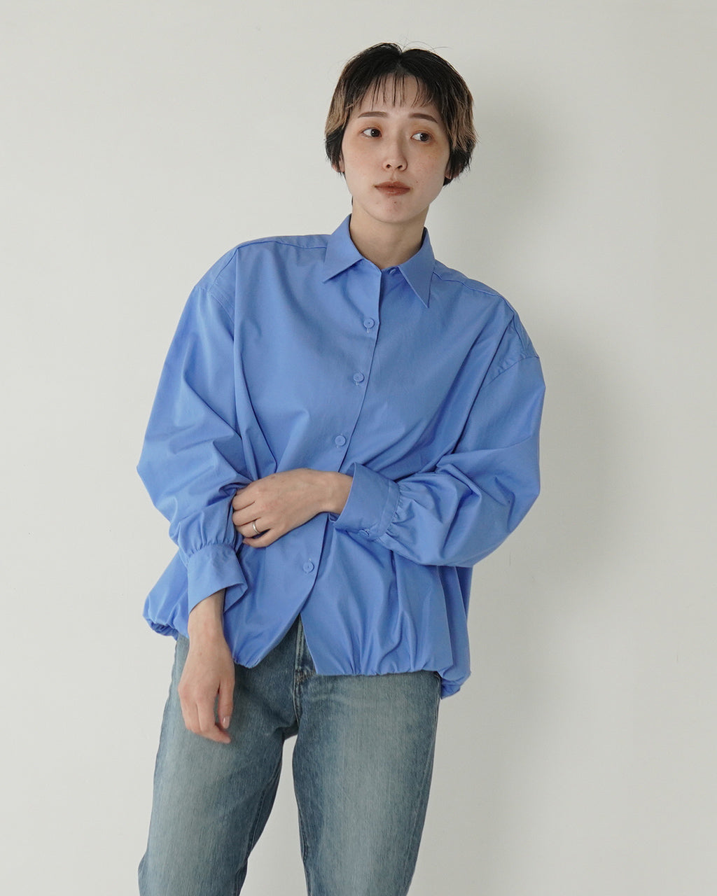 【SALE!40%OFF】 バルーン シャツ Balloon Shirts ブロード生地 長袖 レギュラーカラー LV-SH5108