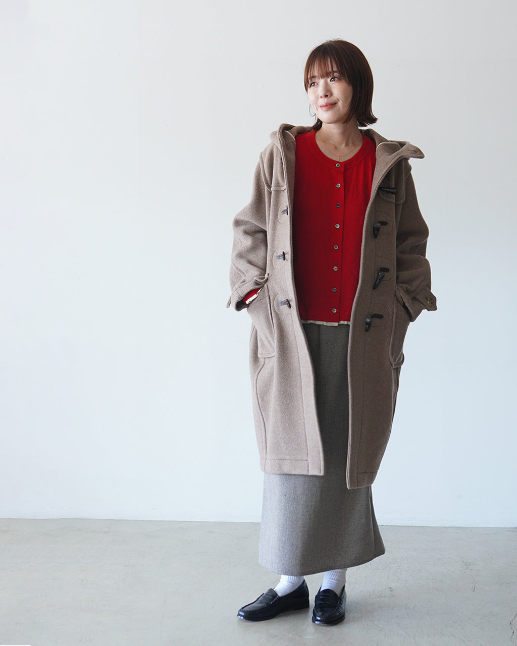 ウール メルトンダッフルコート LV-JK6318A