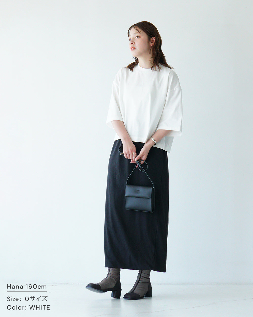 【SALE!20%OFF】MANON マノン ハーフスリーブ Tシャツ HALF SLEEVE TEE カットソー クルーネック 半袖 5分袖 クロップド丈 MNN-C-153
