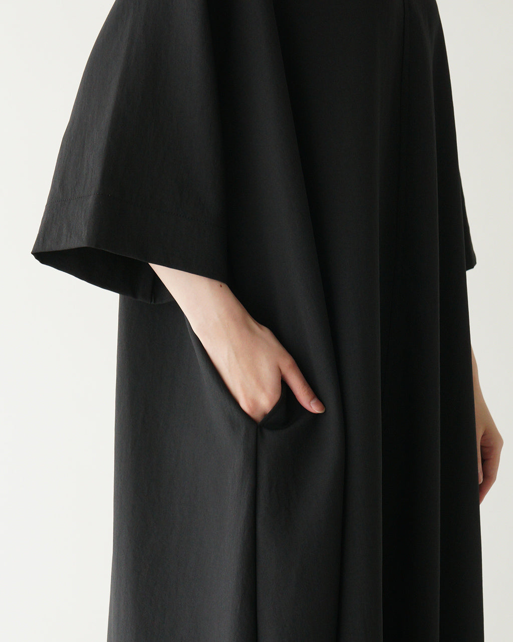 manon マノン プルオーバー フレア ドレス ワンピース PULL OVER FLARE DRESS ONEPIECE Aラインワンピース ドレープ 6分袖 半袖 MNN-OP-108 【送料無料】