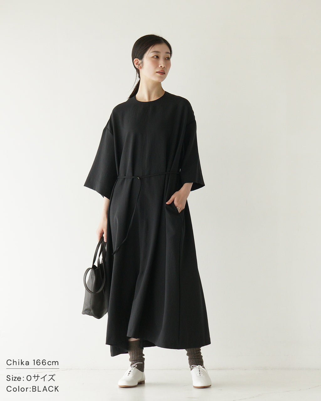 manon マノン プルオーバー フレア ドレス ワンピース PULL OVER FLARE DRESS ONEPIECE Aラインワンピース ドレープ 6分袖 半袖 MNN-OP-108 【送料無料】