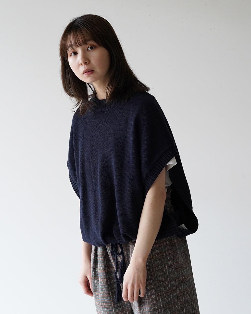 【アウトレット!30%OFF】mao made マオメイド アームホール パッカーン ましかく ベスト 洗えるニット 411104