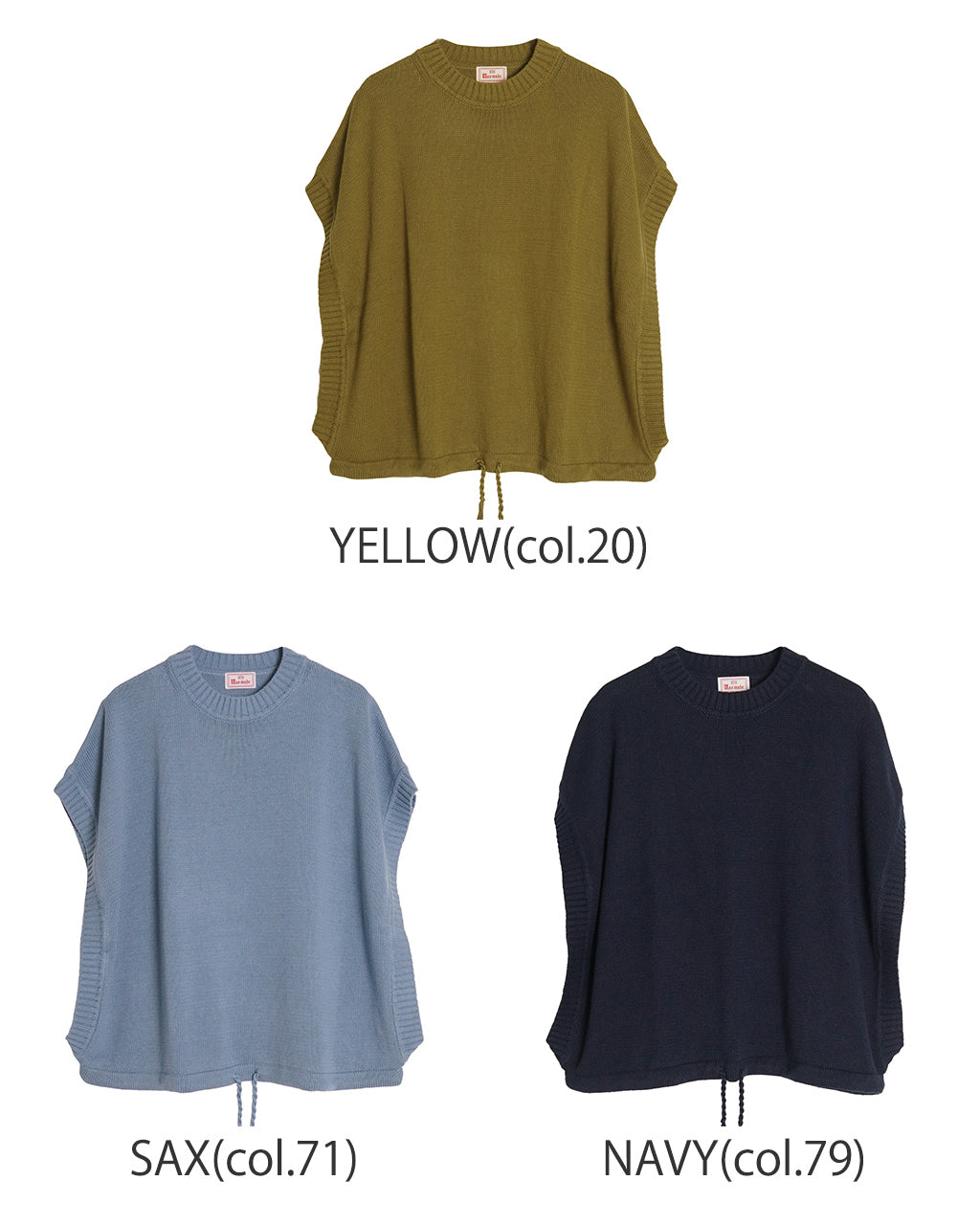 【アウトレット!30%OFF】mao made マオメイド アームホール パッカーン ましかく ベスト 洗えるニット 411104