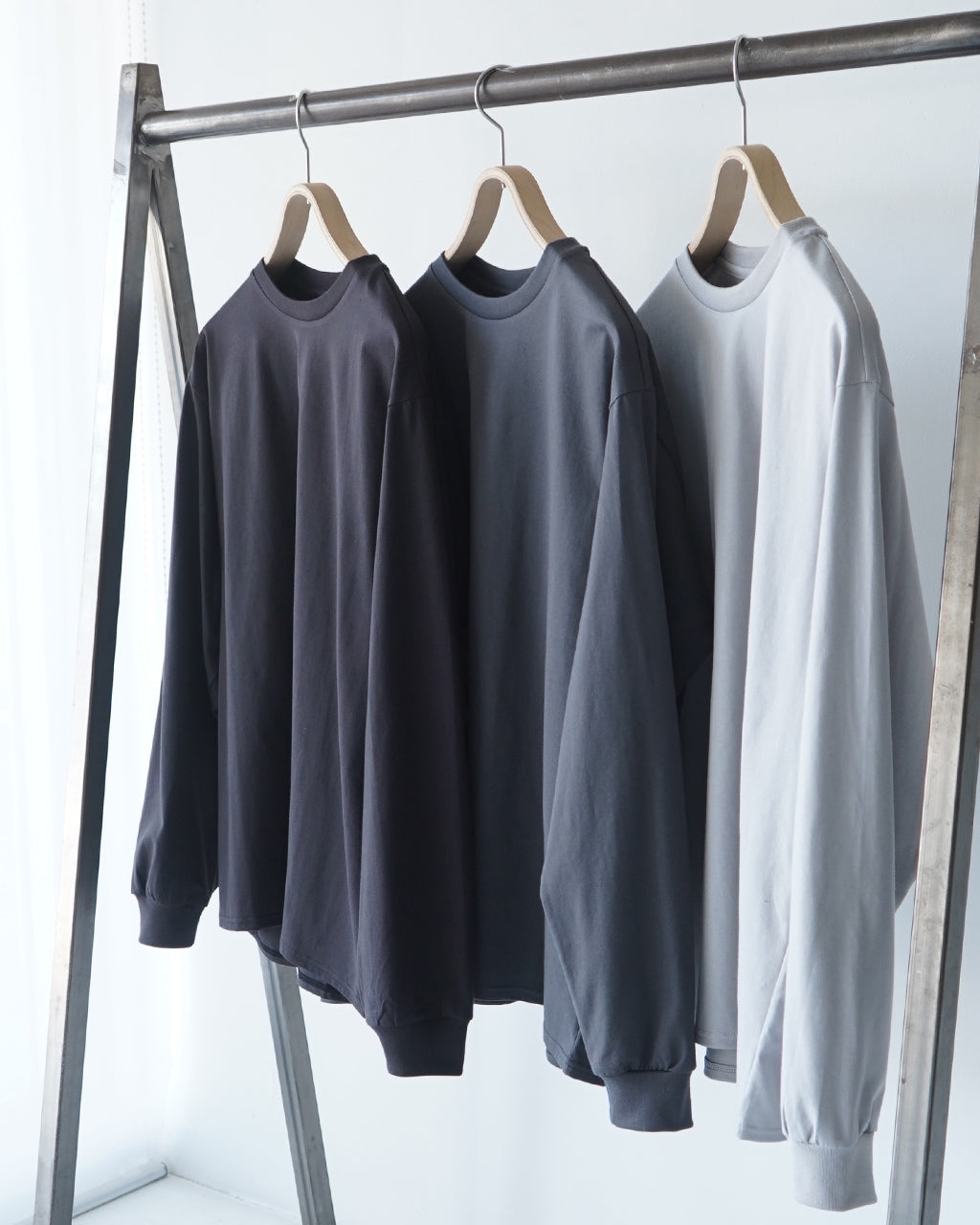 【SALE!30%OFF】オーガニックコットン天竺 クルーネック ロングスリーブ Tシャツ 40/2 ORGANIC COTTON KNIT CREW NECK L/S TEE 長袖 カットソー M25A08CS01C
