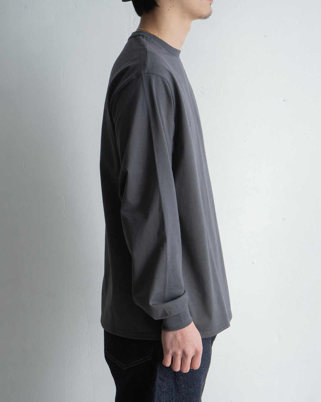 【SALE!30%OFF】オーガニックコットン天竺 クルーネック ロングスリーブ Tシャツ 40/2 ORGANIC COTTON KNIT CREW NECK L/S TEE 長袖 カットソー M25A08CS01C