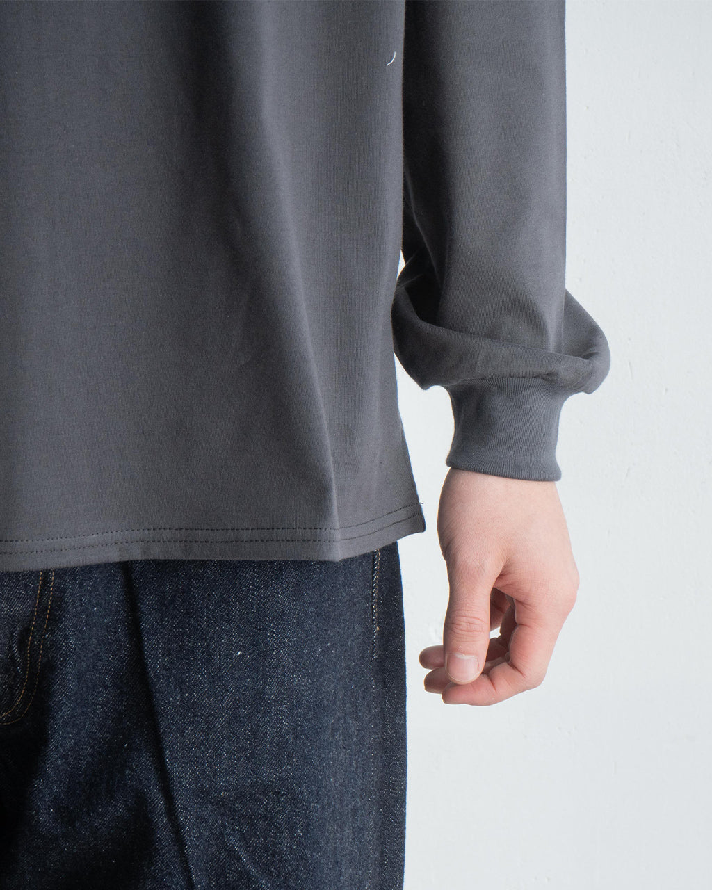 【SALE!30%OFF】オーガニックコットン天竺 クルーネック ロングスリーブ Tシャツ 40/2 ORGANIC COTTON KNIT CREW NECK L/S TEE 長袖 カットソー M25A08CS01C