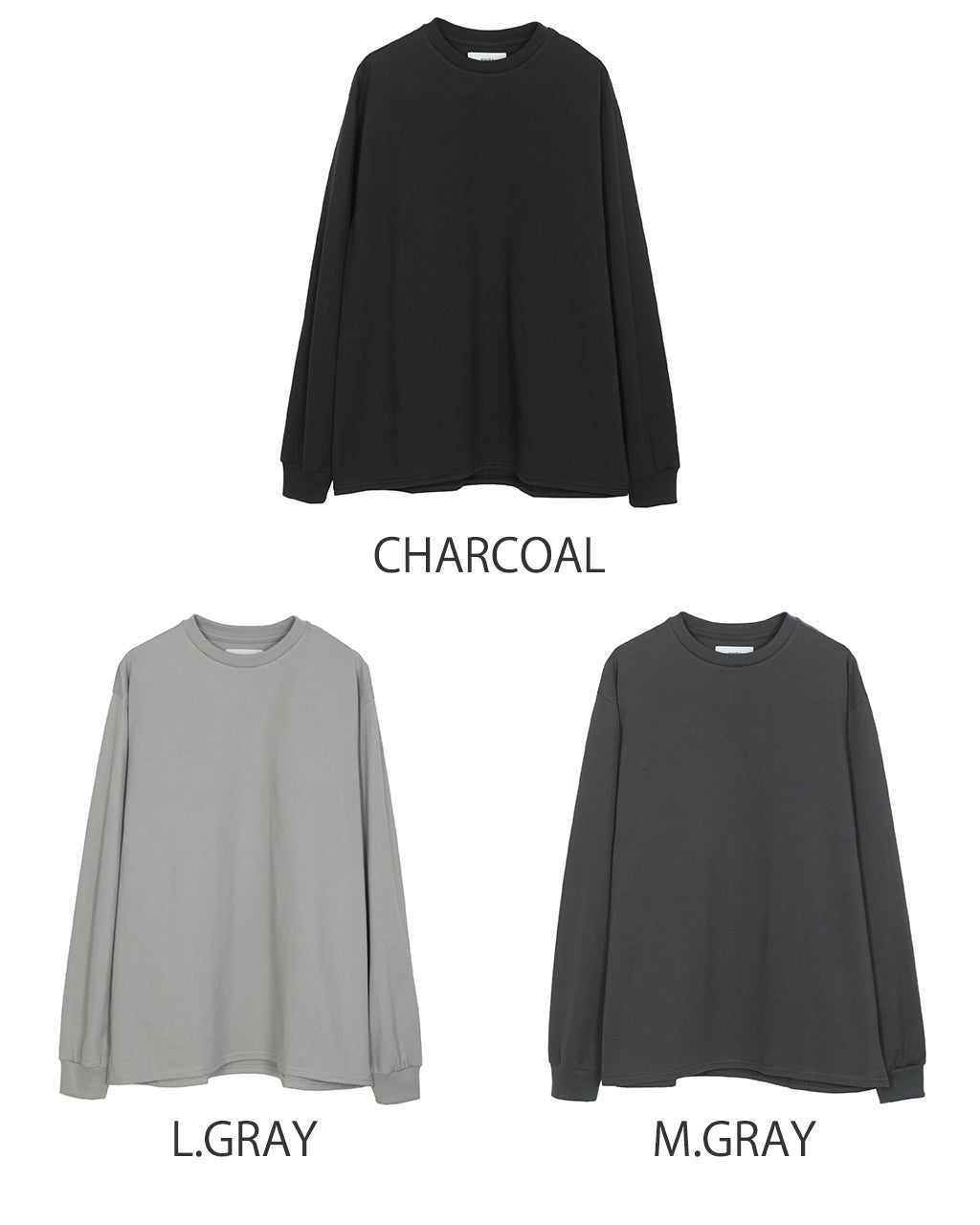 【SALE!30%OFF】オーガニックコットン天竺 クルーネック ロングスリーブ Tシャツ 40/2 ORGANIC COTTON KNIT CREW NECK L/S TEE 長袖 カットソー M25A08CS01C