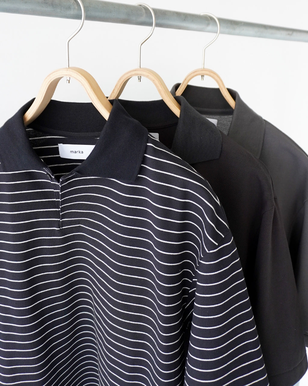 【SALE!20%OFF】ワンボタン 半袖 ポロシャツ ONE BUTTON POLO S/S TEE オーガニックコットン 強燃ドライカノコ 鹿の子素材 M25A15CS02B