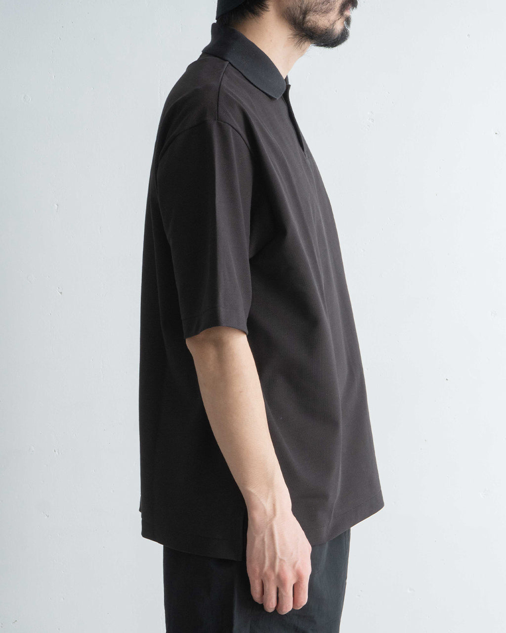 【SALE!20%OFF】ワンボタン 半袖 ポロシャツ ONE BUTTON POLO S/S TEE オーガニックコットン 強燃ドライカノコ 鹿の子素材 M25A15CS02B