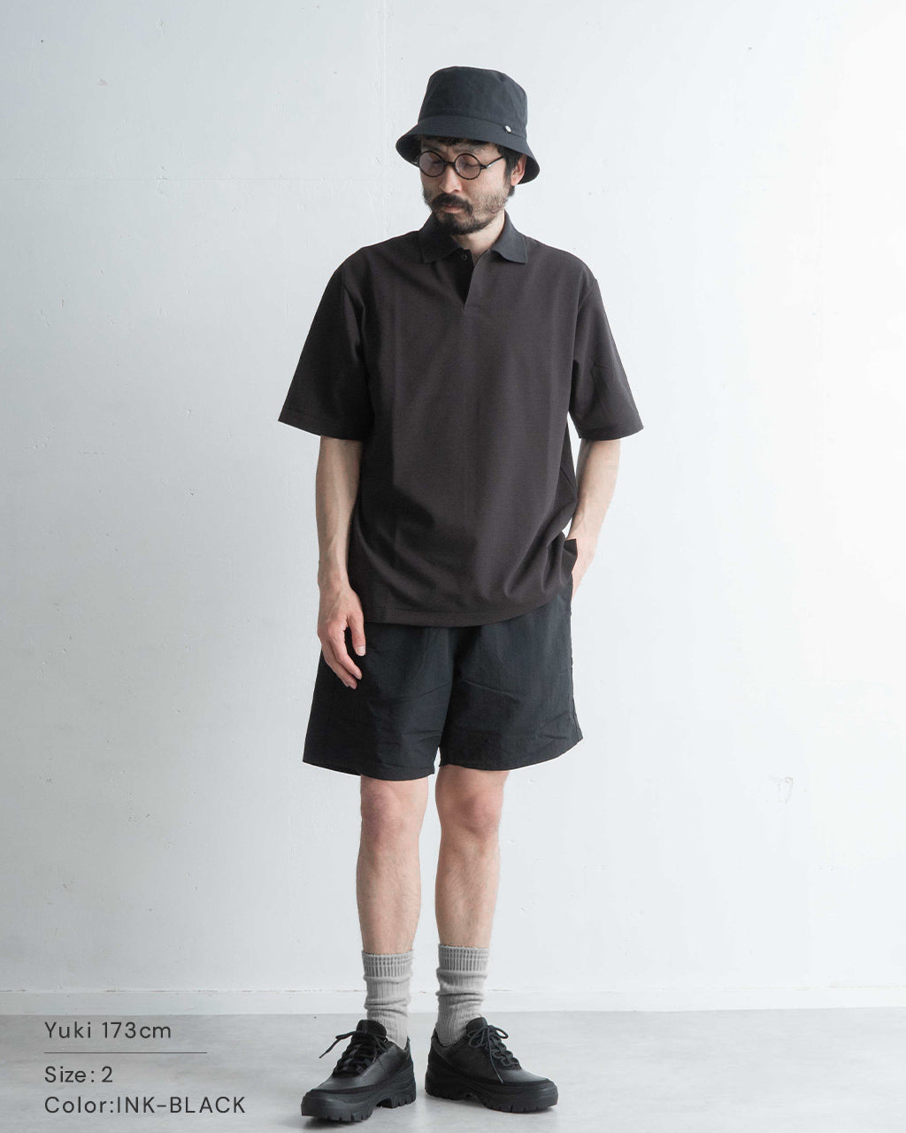 【SALE!20%OFF】ワンボタン 半袖 ポロシャツ ONE BUTTON POLO S/S TEE オーガニックコットン 強燃ドライカノコ 鹿の子素材 M25A15CS02B