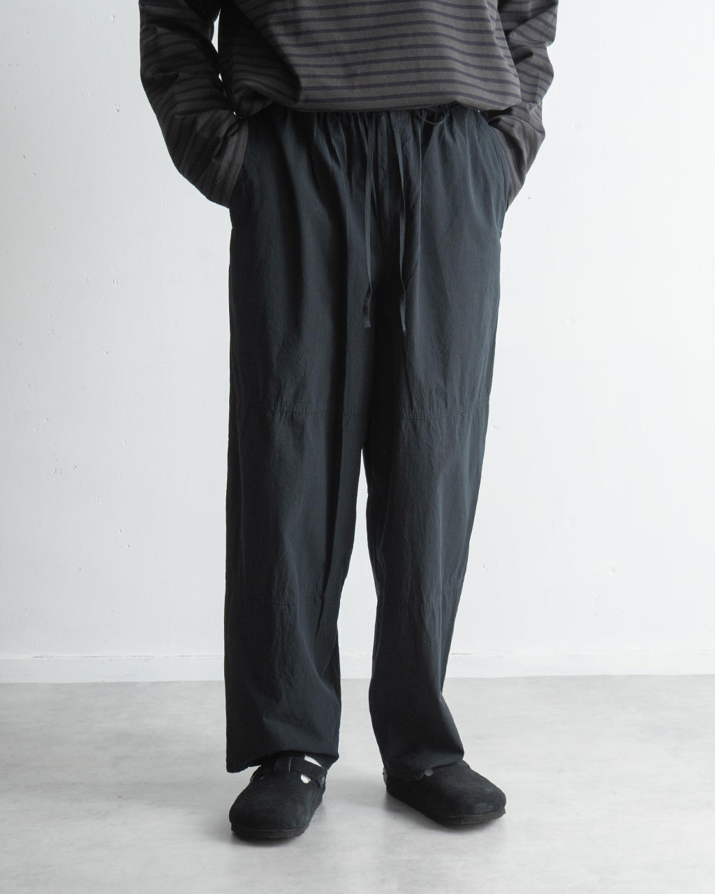 【SALE!20%OFF】ニー スイッチ イージーパンツ KNEE SWITCH EASY PANTS テーパード ワイドシルエット オーガニックコットン M25A16JK01C