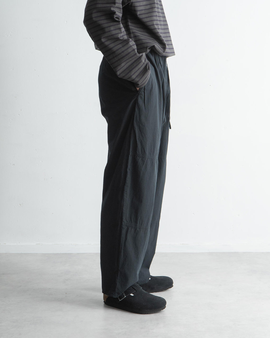 【SALE!20%OFF】ニー スイッチ イージーパンツ KNEE SWITCH EASY PANTS テーパード ワイドシルエット オーガニックコットン M25A16JK01C