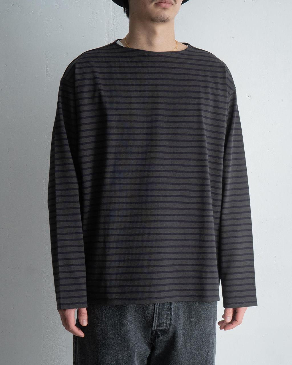 marka 마카 뉴 바스크 셔츠 NEW BASQUE SHIRT T셔츠 긴팔 컷소우 M25A21CS01C【무료우송】