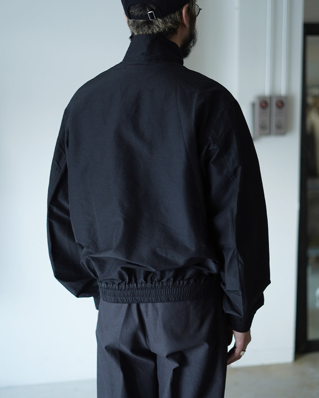 marka Wool Silk High Count Typewriter Flight Jacket M25C08BL01C