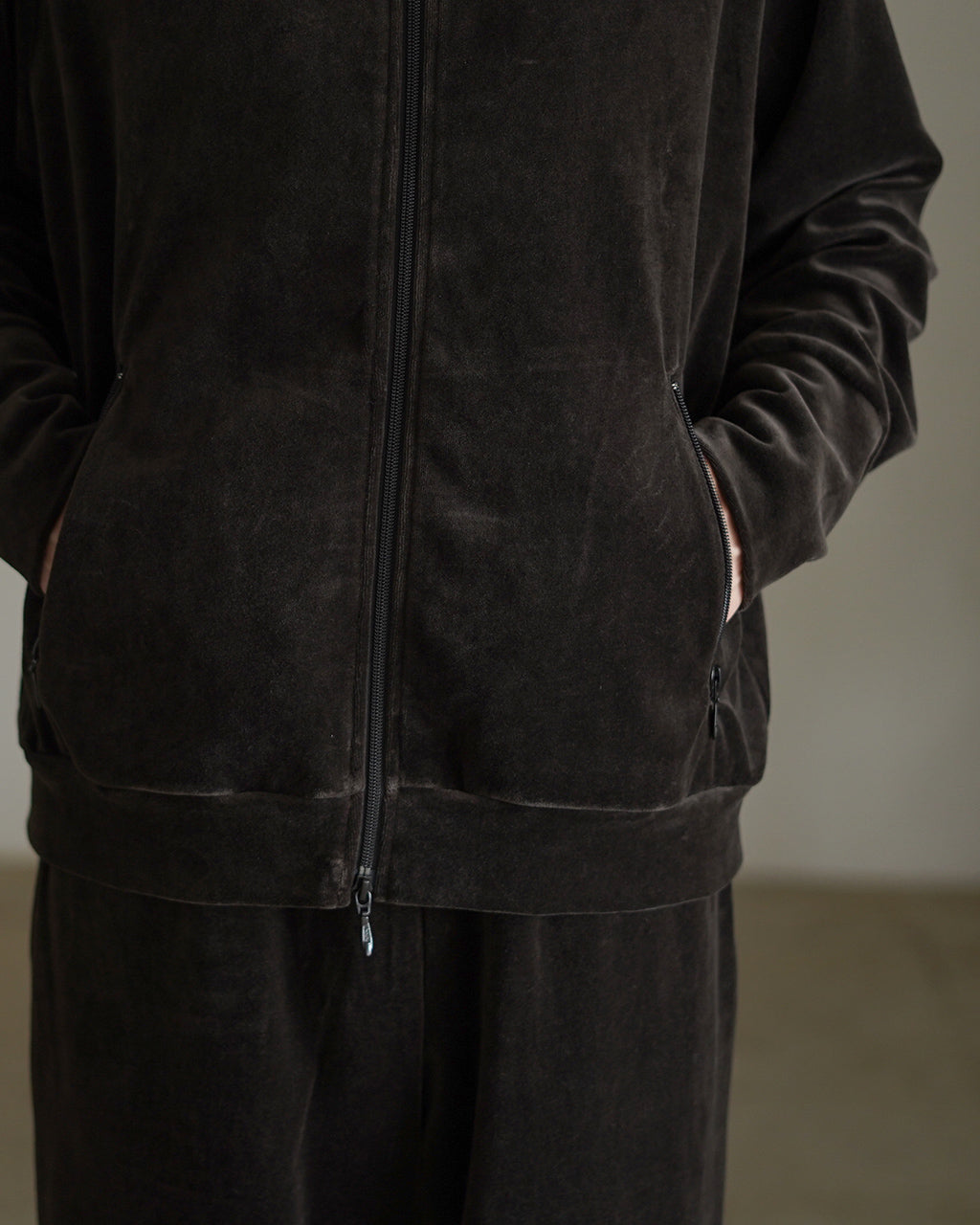 30/- Organic Cotton Velour Full Zip Track Jacket M25C19CS01C